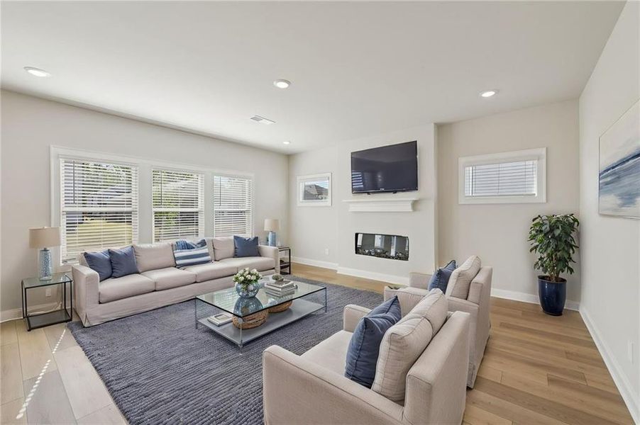 Furnished interior view inside a new home in Vines at Mill Creek - Estate Series, Braselton (Image 15).