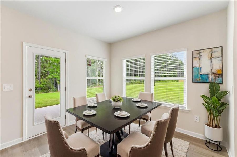 Furnished interior view inside a new home in Parkside at Grayson, Grayson (Image 7).