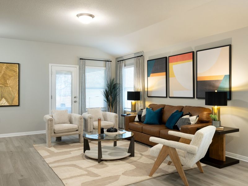 Furnished interior view inside a new home in Lexington Parke, Del Valle (Image 6).