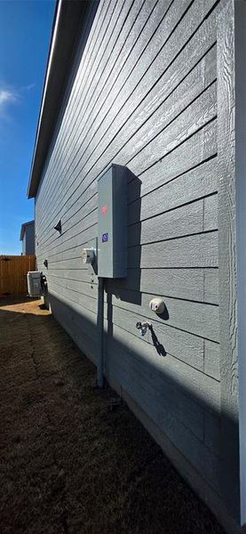 Exterior details and patio area of a home in Tillage Farms, Princeton (Image 3). Exterior details and patio area of a home in Tillage Farms, Princeton (Image 3).