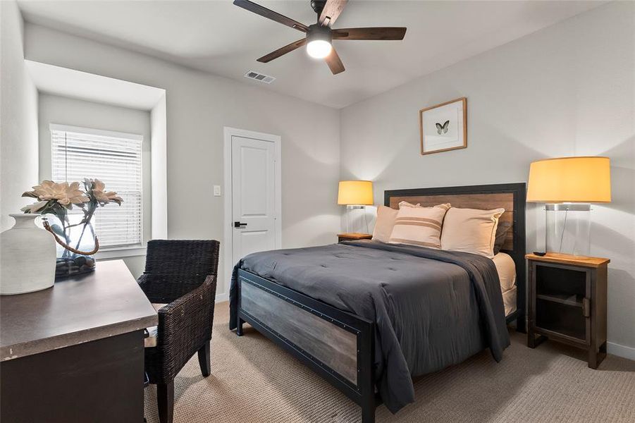 Upstairs bedroom with ensuite bath