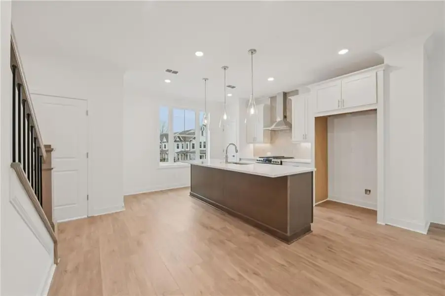 GE stainless steel appliances will include, stove, dishwasher, hood, and microwave. Home is under construction and estimated to be completed in June/July 2026 
Pictures represent a previously built home not the actual home