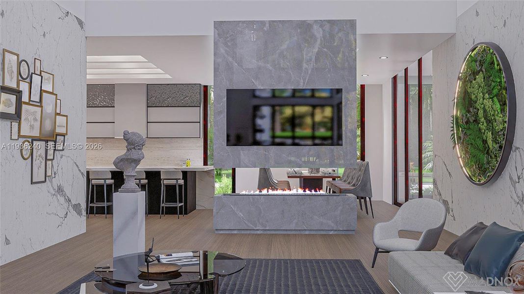 Furnished interior view inside a new home in , Weston (Image 8).