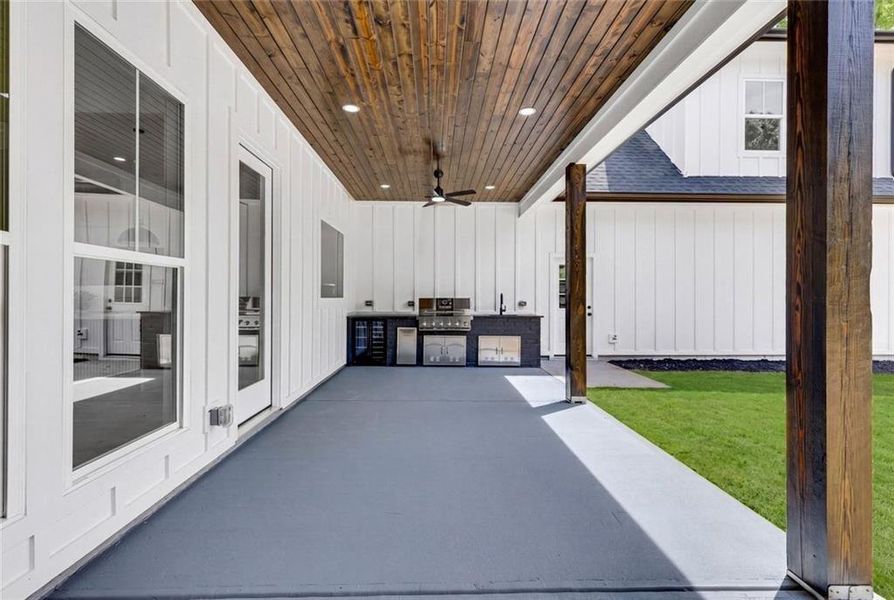 Exterior details and patio area of a home in , Monroe (Image 39).