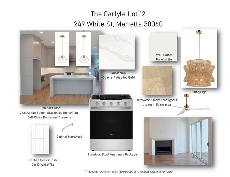 Sample of building materials used in homes in The Carlyle, Marietta (Image 12).