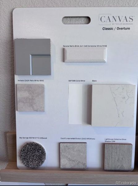 Design Selections.  Home is under construction and selections are subject to change.