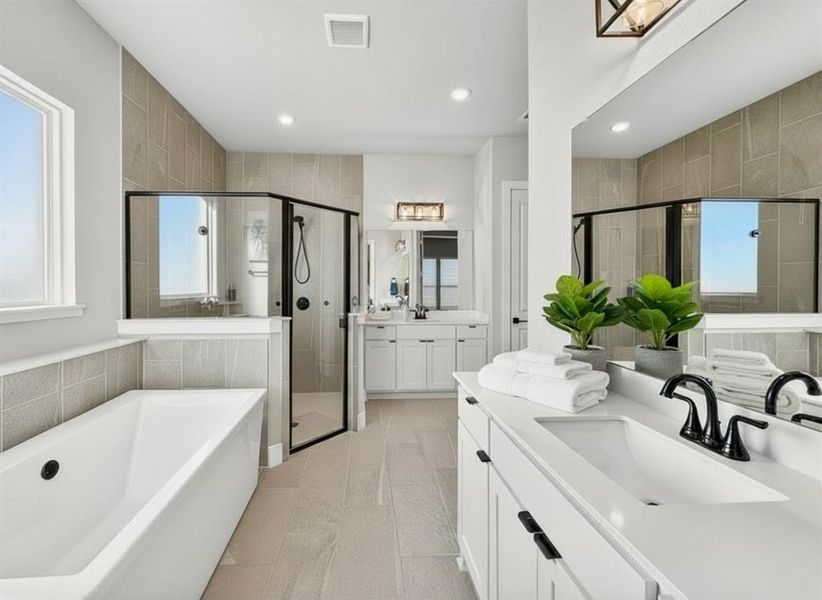 Furnished interior view inside a new home in Rocky Top, Krum (Image 10).