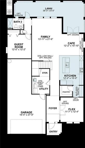 2D floor plan layout of this home in Hawthorne Ranch, Lakeland, FL (Image 2). 2D floor plan layout of this home in Hawthorne Ranch, Lakeland, FL (Image 2).