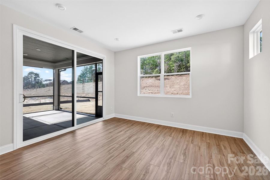 Entry from dining to covered patio