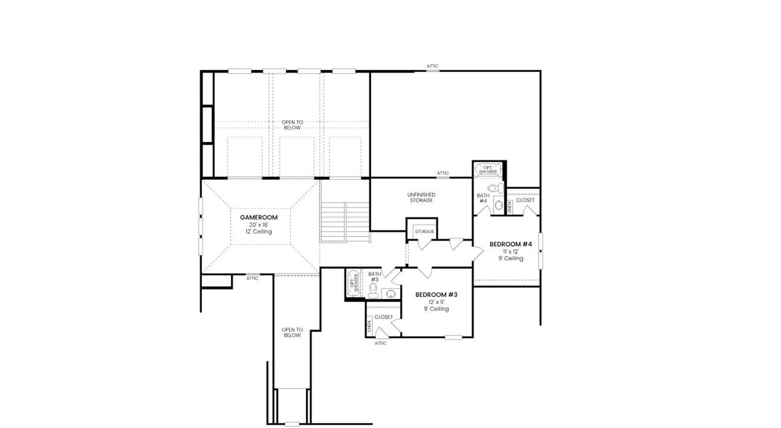 2D floor plan layout for the Plan 6032 by Tradition Homes in StarView – 74′, Prosper, TX (Image 4). 2D floor plan layout for the Plan 6032 by Tradition Homes in StarView – 74′, Prosper, TX (Image 4).