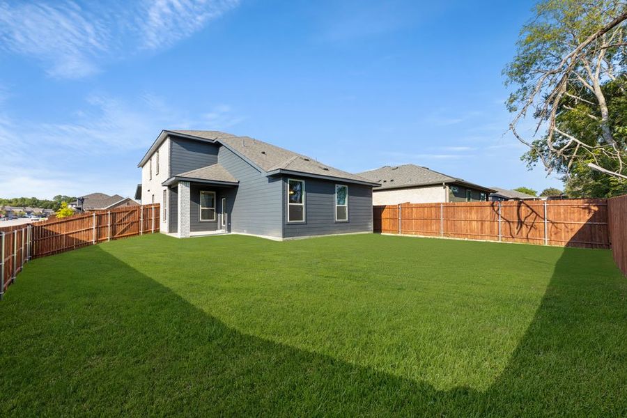 Representative exterior photo of a completed home built from the Maple by Impression Homes in Bryant Farms, Melissa, TX (Image 24). Representative exterior photo of a completed home built from the Maple by Impression Homes in Bryant Farms, Melissa, TX (Image 24).