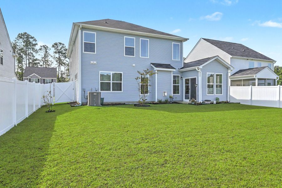 Exterior details and patio area of a home in Parker's Preserve, Ridgeville (Image 29).