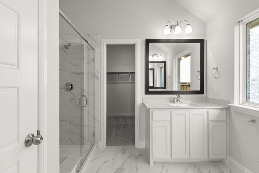 Furnished interior view inside a new home in Creekview Meadows, Pilot Point (Image 8).