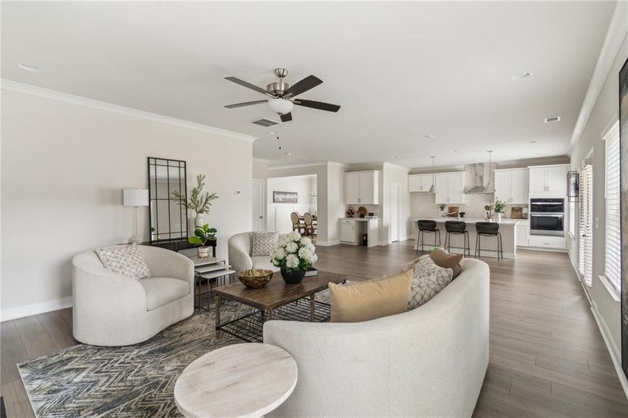 Furnished interior view inside a new home in , Flowery Branch (Image 12).