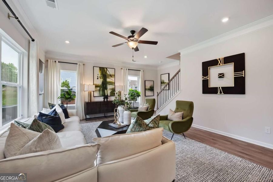 Furnished interior view inside a new home in Cobblestone Crossing Commons, Byron (Image 14).