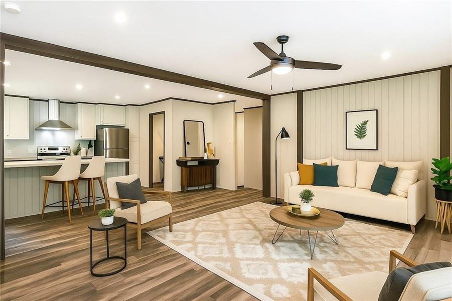 Furnished interior view inside a new home in , Ellijay (Image 28).