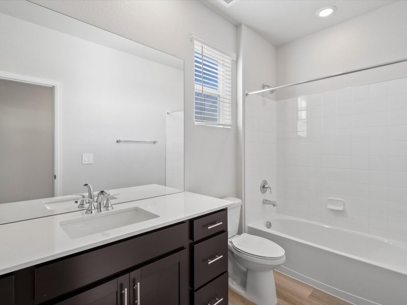 Furnished interior view inside a new home in Poudre Heights: The Alpine Collection, Windsor (Image 9).