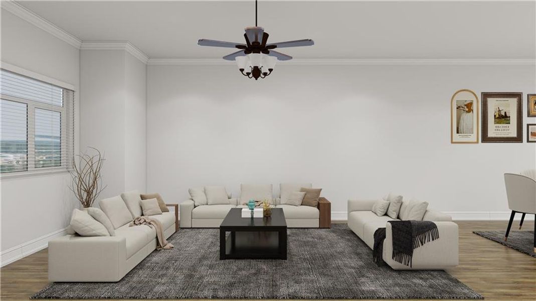 Furnished interior view inside a new home in , Cumming (Image 37).