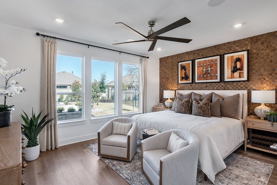 Representative furnished interior of a home built from the Ametrine by Taylor Morrison in Parkside on the River, Georgetown (Image 14).