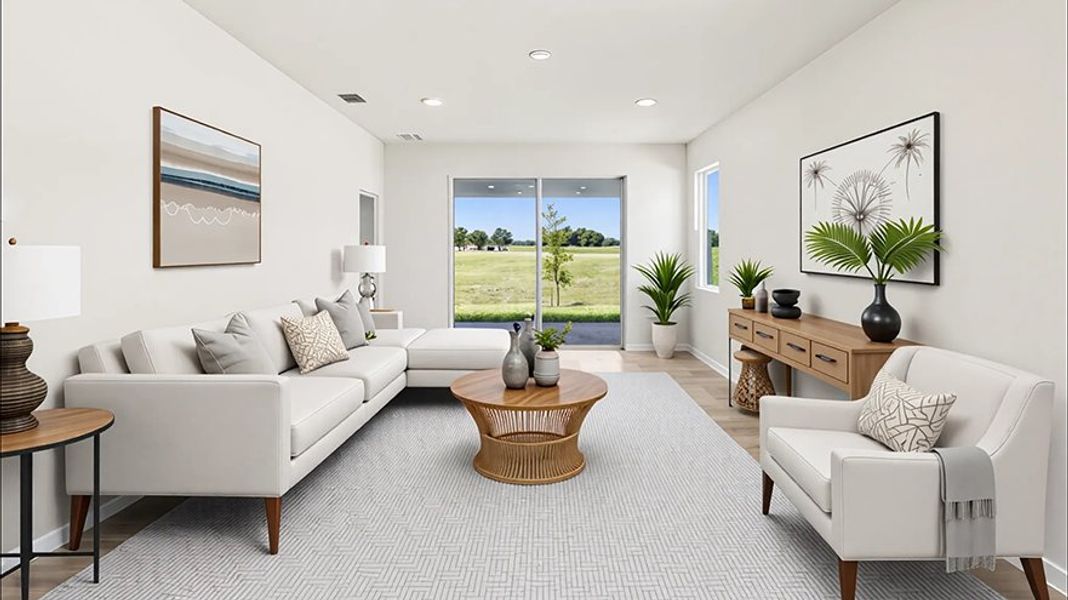 Furnished interior view inside a new home in Mockingbird Reserve at Winding Oaks, Ocala (Image 3).