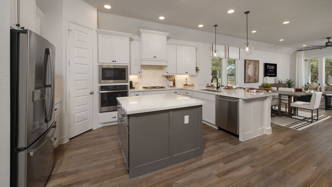 Furnished interior view inside a new home in Briggs Ranch, San Antonio (Image 60).