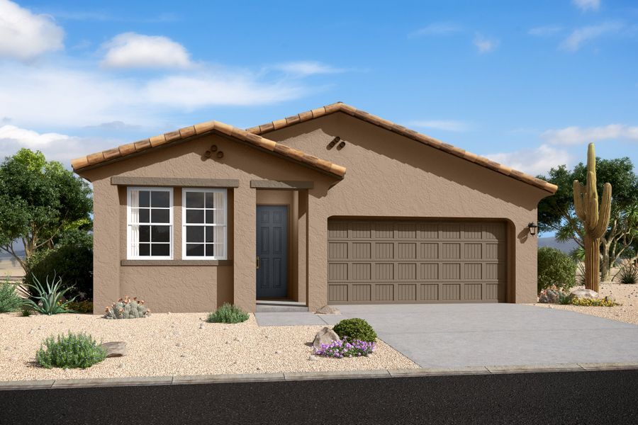Representative exterior photo of a completed home built from the Ellenton by Beazer Homes in Highpointe at Northpointe, Peoria, AZ (Image 13).