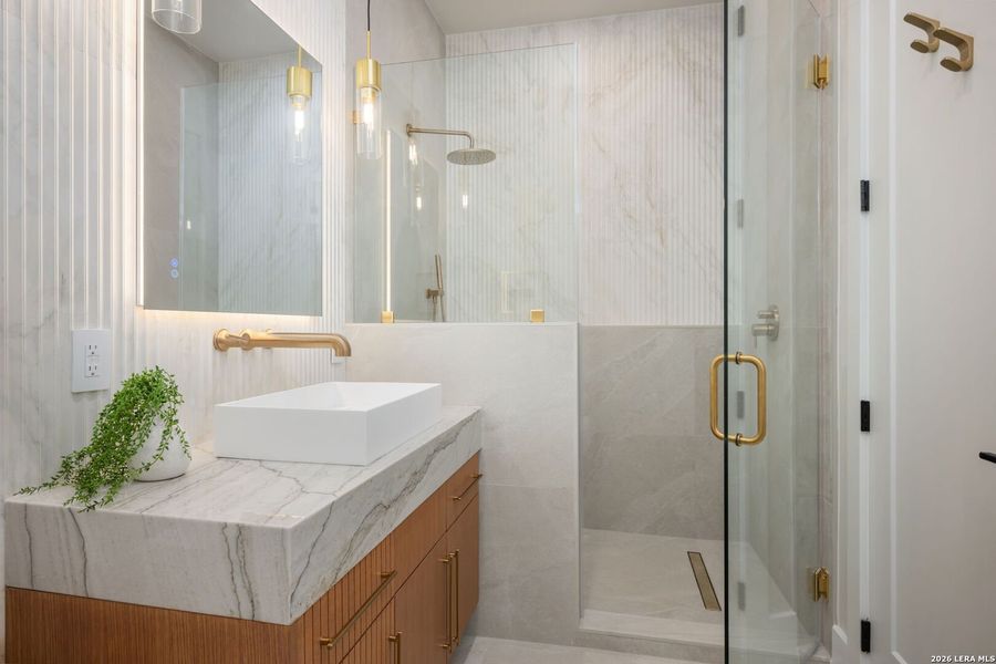 Furnished interior view inside a new home in , San Antonio (Image 15).