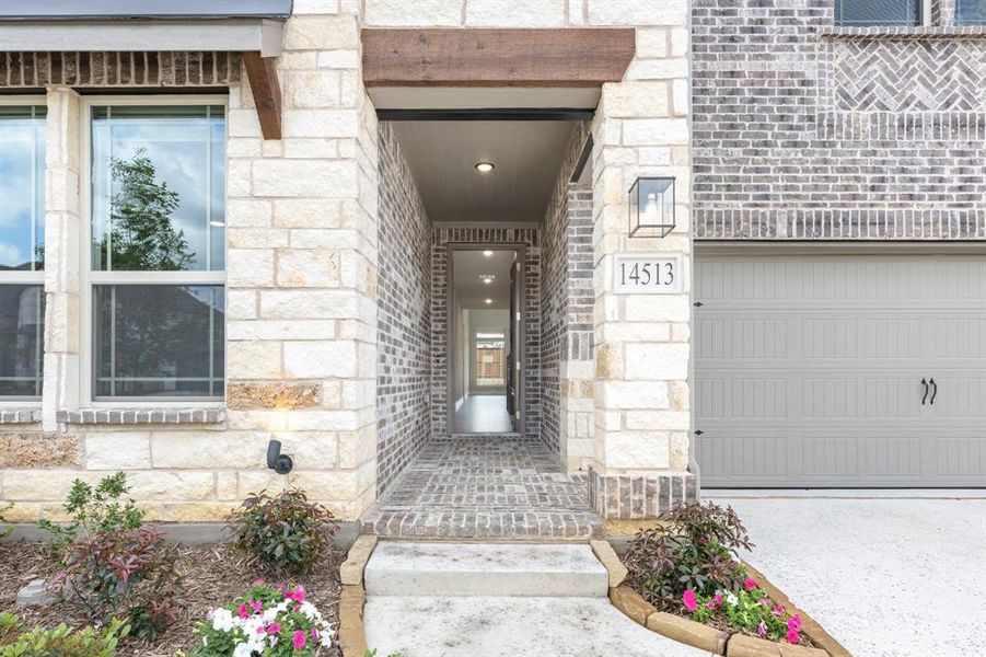 Exterior details and patio area of a home in Creekview Meadows, Pilot Point (Image 27).