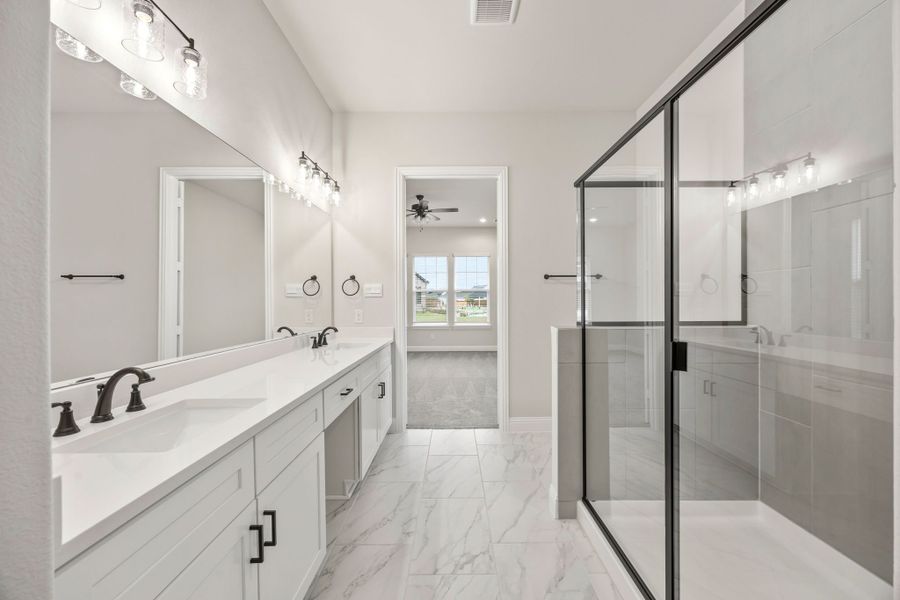 Representative furnished interior of a home built from the Peyton III by Cambridge Homes in Lake Park, Rowlett (Image 9).