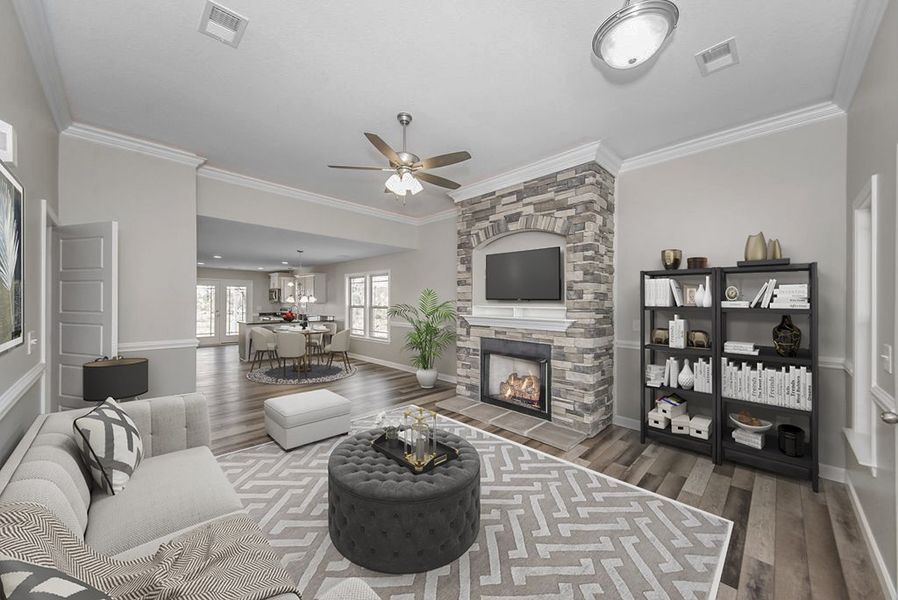Representative furnished interior of a home built from the Pacific by Enchanted Homes in Hampshire Heights, Moore (Image 5).