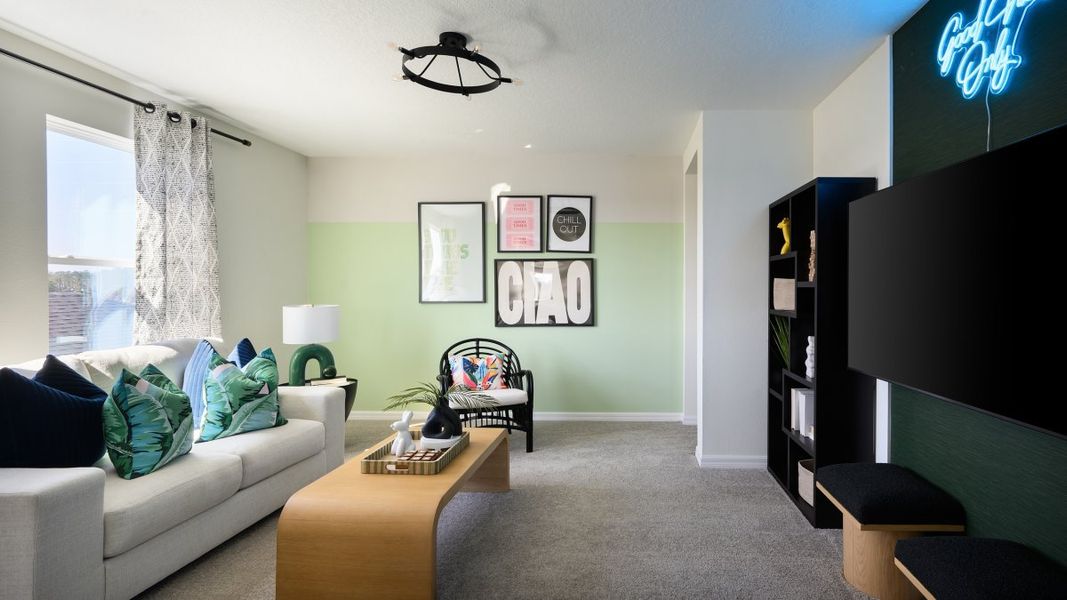 Representative furnished interior of a home built from the Indigo by Casa Fresca Homes in Pasadena Woods, Dade City (Image 9).