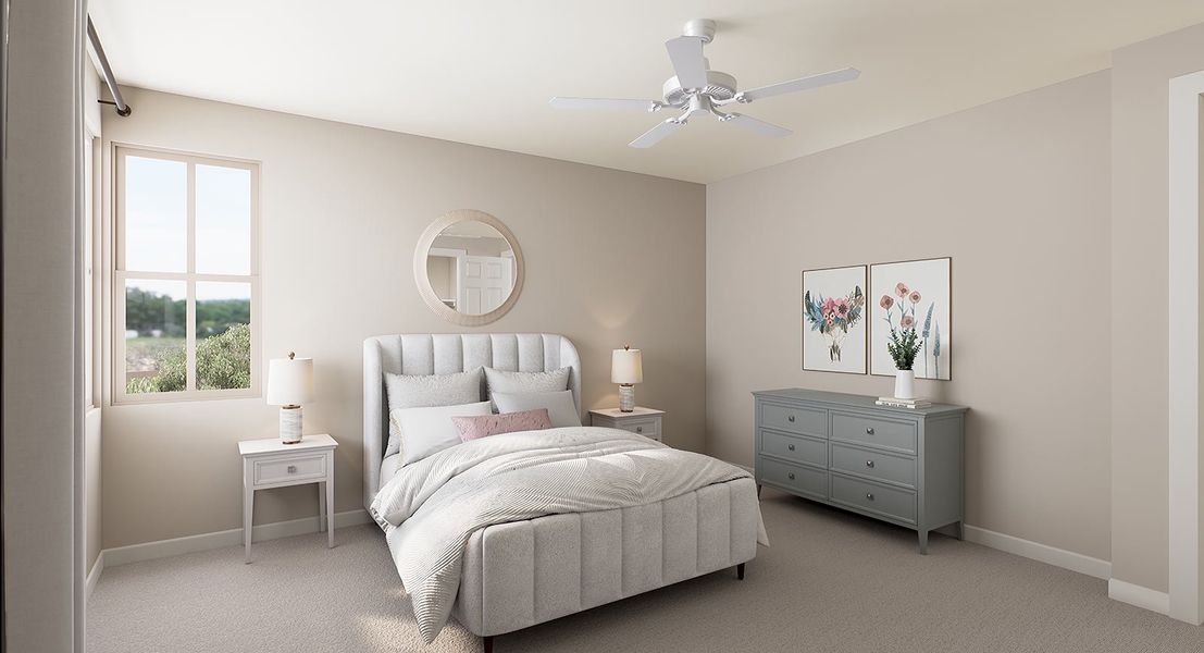 Representative furnished interior of a home built from the Ventana Plan 4507 by Tri Pointe Homes in Molino at Soleo, Queen Creek (Image 28).