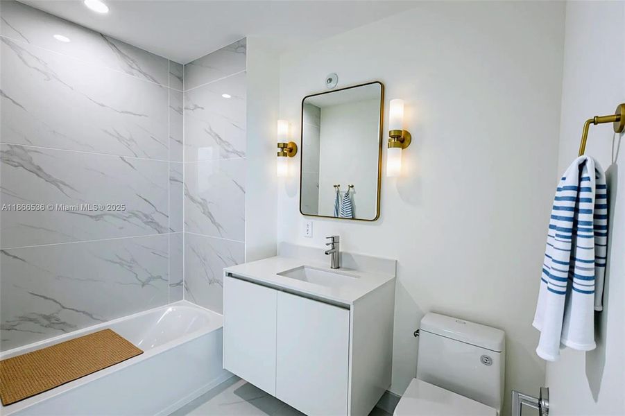 Furnished interior view inside a new home in , Miami (Image 10).