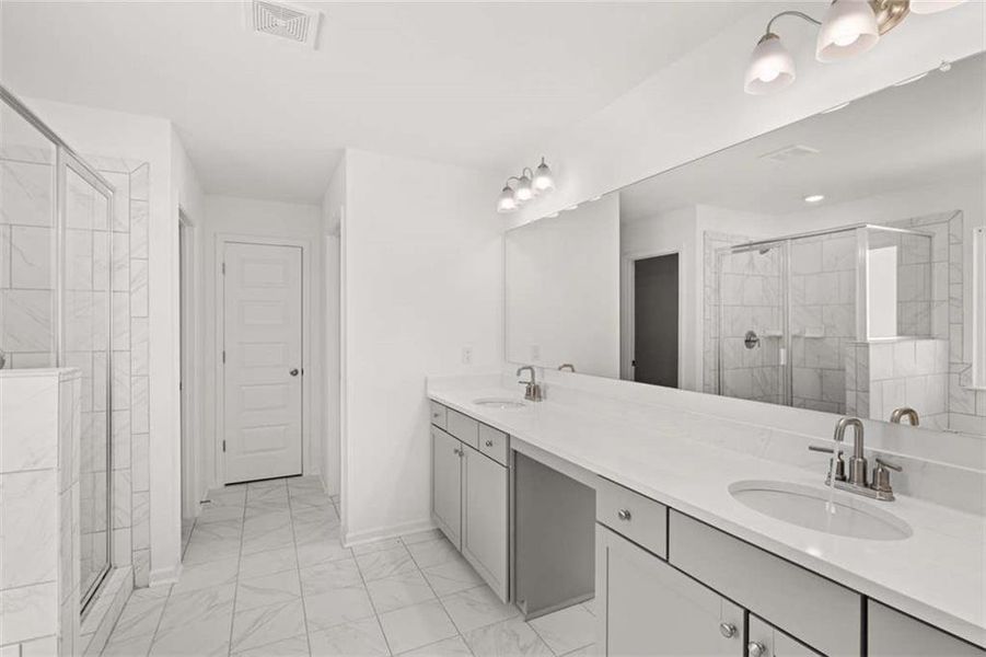 Furnished interior view inside a new home in Water Oak Estates, Lawrenceville (Image 16).