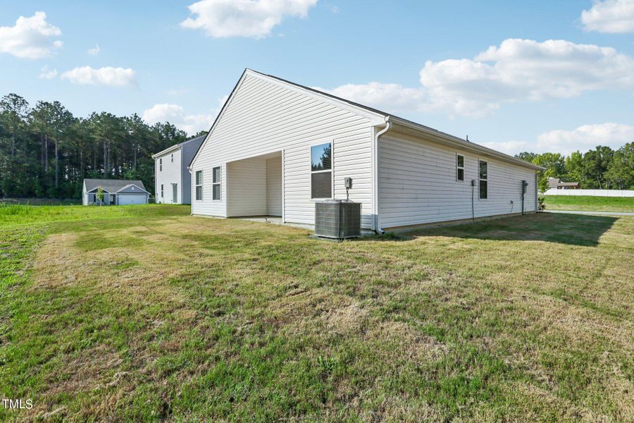 Rear of the home