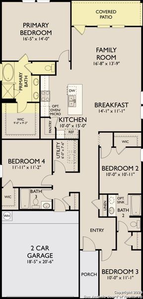 2D floor plan layout of this home in The Arbors at the Wilder, Adkins, TX (Image 3). 2D floor plan layout of this home in The Arbors at the Wilder, Adkins, TX (Image 3).