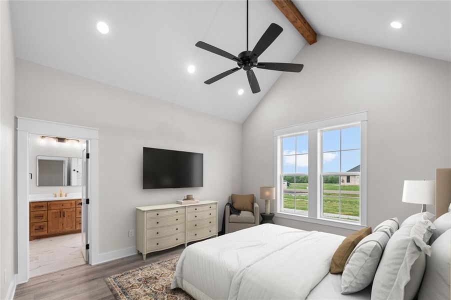 Furnished interior view inside a new home in , Point (Image 11).