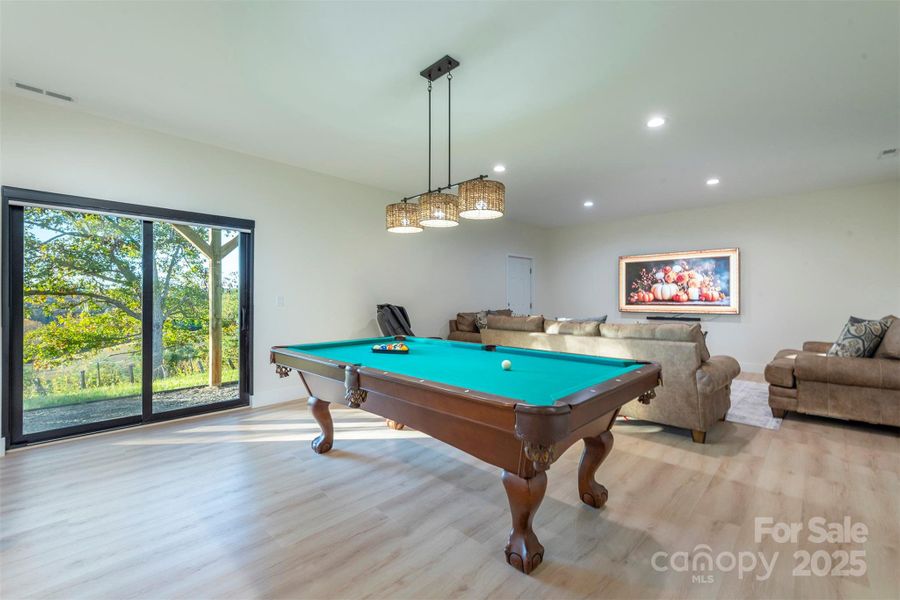 Huge Rec Room has Multiple Uses