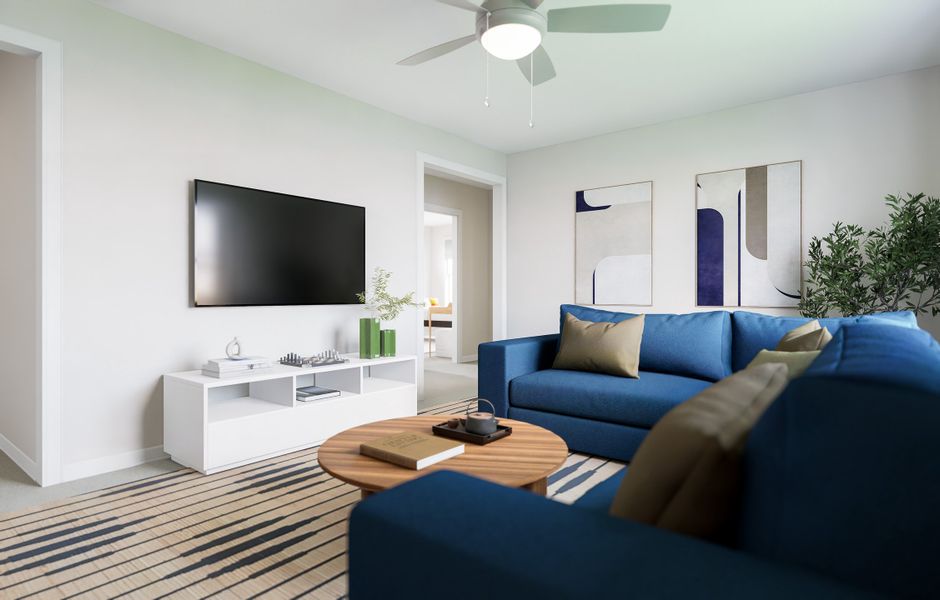 Furnished interior view inside a new home in Silverstone, Knightdale (Image 14).