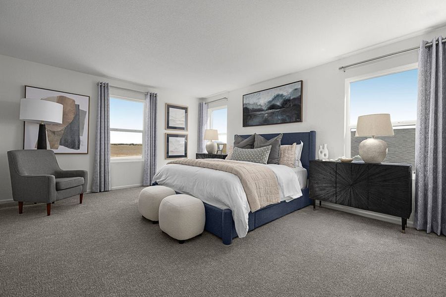 Representative furnished interior of a home built from the 2502 Modeled by KB Home in Legato, Commerce City (Image 14).