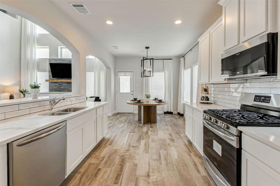 Furnished interior view inside a new home in , Manvel (Image 10). Furnished interior view inside a new home in , Manvel (Image 10).