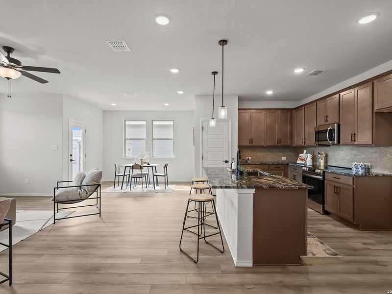 Furnished interior view inside a new home in Hannah Heights, Seguin (Image 13).