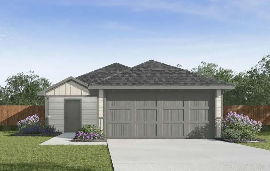 A classic ranch home showcasing tidy landscaping and a double-car garage. A classic ranch home showcasing tidy landscaping and a double-car garage.