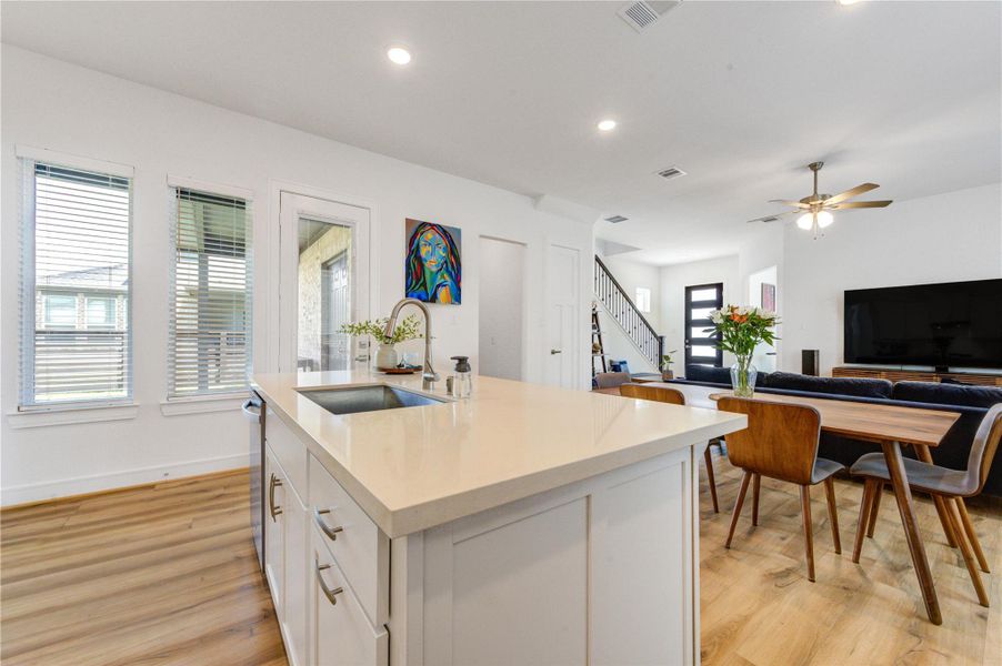 Furnished interior view inside a new home in Easthaven at Bridgeland Central, Cypress (Image 36).