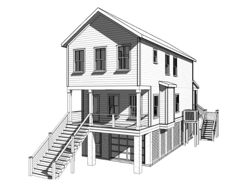 Exterior rendering of this home design in , Charleston, SC (Image 4). Exterior rendering of this home design in , Charleston, SC (Image 4).