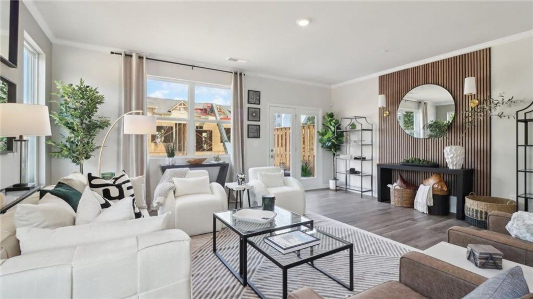 Furnished interior view inside a new home in Overlook at Peachtree Corners, Peachtree Corners (Image 7).
