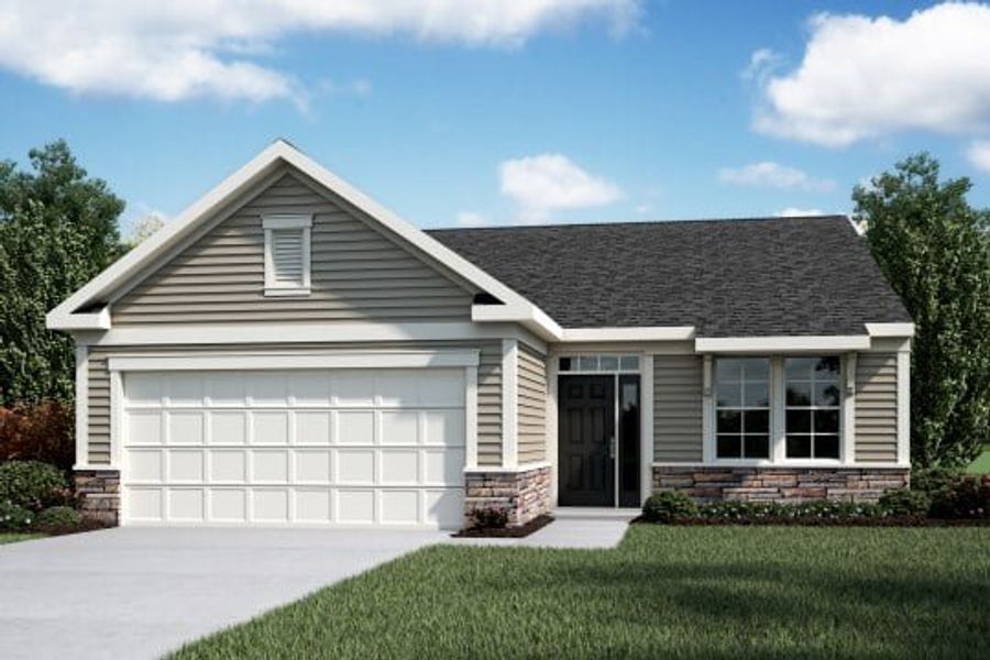 Representative exterior photo of a completed home built from the Edenton by Fischer Homes in Easton Park, Dallas, GA (Image 10).