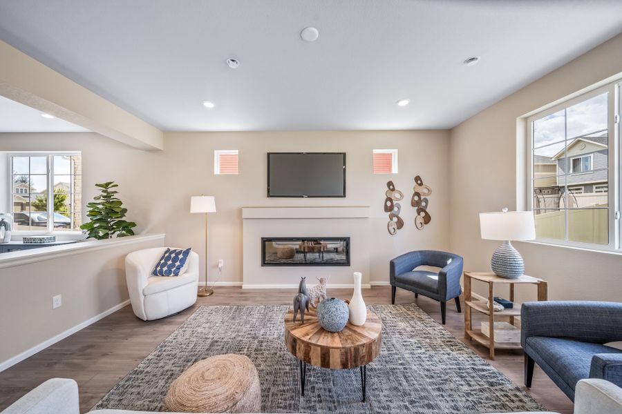 Furnished interior view inside a new home in Thompson River Ranch, Johnstown (Image 9).
