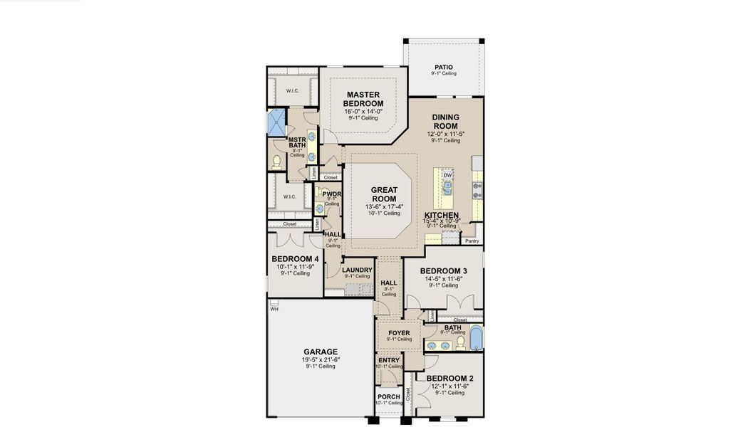 2D floor plan layout for the Arlington by Hakes Brothers in Veranda Signature, San Antonio, TX (Image 3).