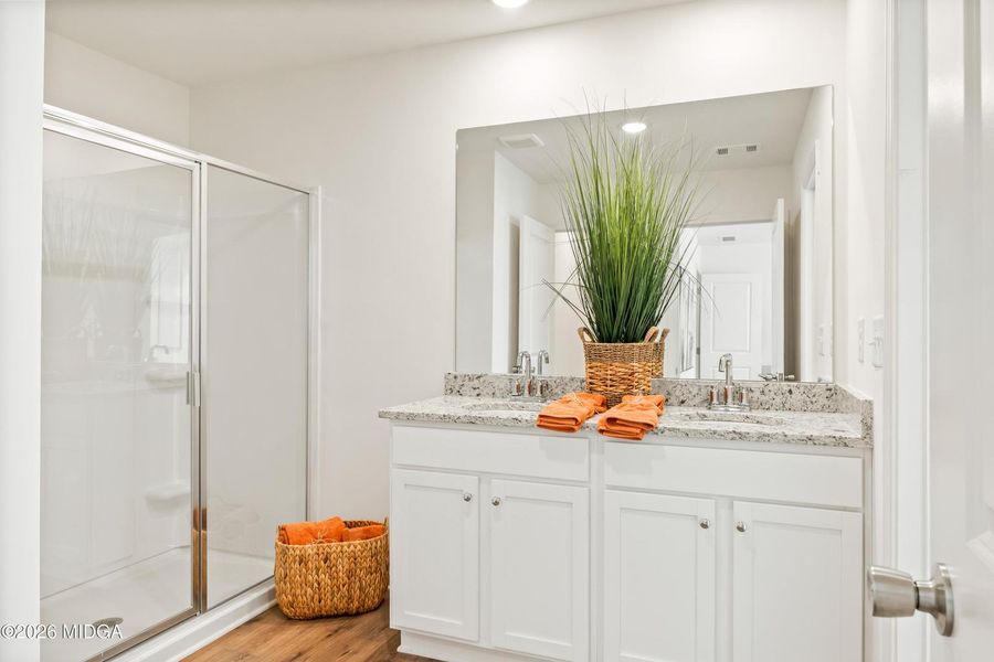 Furnished interior view inside a new home in Highland Pointe, Macon (Image 19). Furnished interior view inside a new home in Highland Pointe, Macon (Image 19).